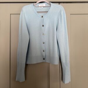 La Ligne Pale Blue Lean Lines Cashmere Cardigan